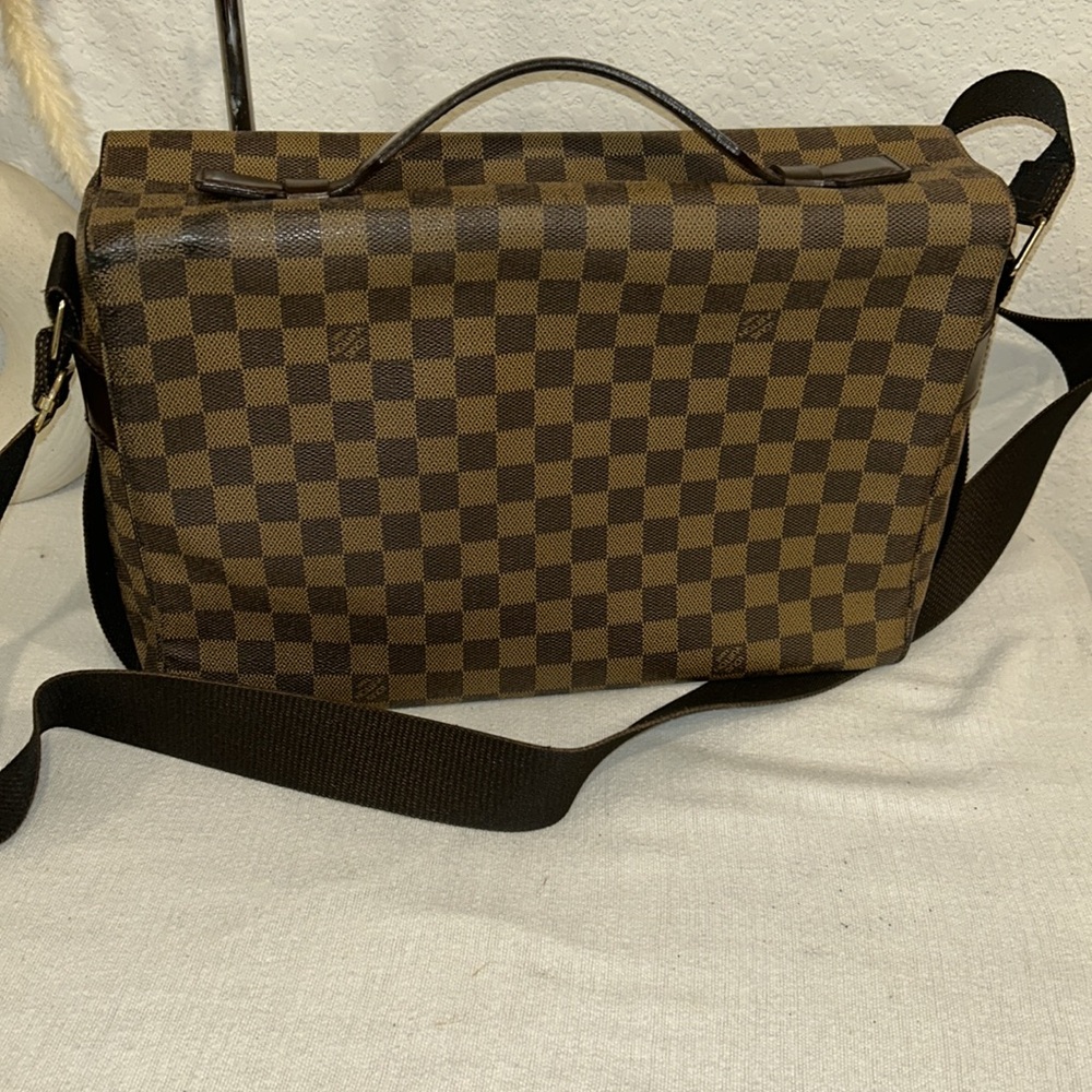 Louis Vuitton Broadway Damier Ebene  Canvas Messenger Bag Xbody Authentic +COA - Picture 3 of 16